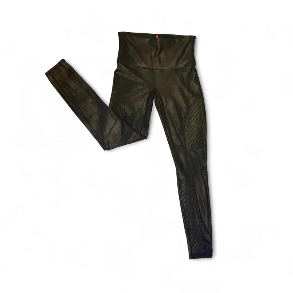 Spanx faux leather moto leggings
